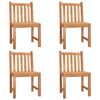 vidaXL 5 Piece Garden Dining Set Solid Wood Teak