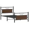 vidaXL Bed Frame without Mattress Brown Oak 107x203 cm Engineered Wood