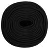 vidaXL Work Rope Black 10 mm 25 m Polyester