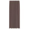vidaXL Voile Curtains with Rod Pockets 2 pcs Brown
