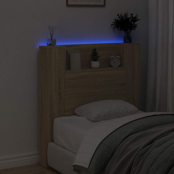 vidaXL Headboard Sonoma Oak 100 x 16.5 x 103.5 cm Engineered Wood