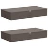vidaXL Storage Box 2 pcs Non-woven fabric 100 x 50 x 18 cm 90 L Grey