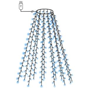 vidaXL Tree Light | Blue | PVC | Fits 150 cm trees | LED Lights | Cone-shaped