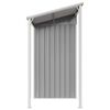 vidaXL Garden Shed with Extended Roof Light Grey 277x107x181 cm Steel