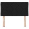 vidaXL Headboard with LED Strip Lights Adjustable Black 80 cm Fabric