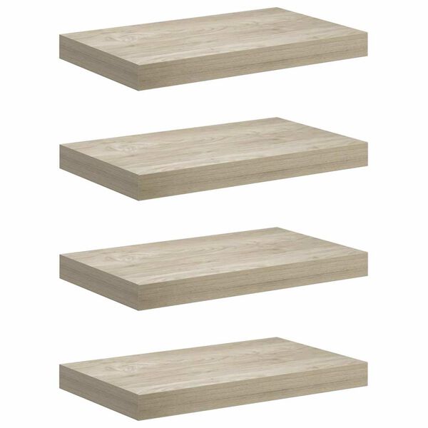 vidaXL Floating Wall Shelves 4 pcs Oak 40x23x3.8 cm MDF