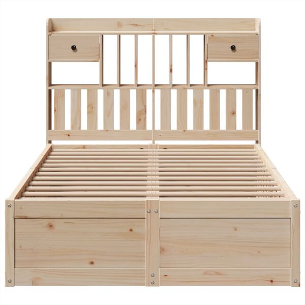 vidaXL Bed Frame without Mattress 135x190 cm Double Solid Wood Pine