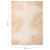 vidaXL Outdoor Flatweave Rug 200x280 cm Leaf Pattern