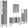 vidaXL 4 Piece Bathroom Cabinet Set Grey Sonoma Engineered Wood