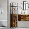 vidaXL Bathroom Cabinet Smoke Oak 40 x 30 x 180 cm Engineered Wood