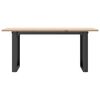 vidaXL Coffee Table O-Frame 100x50x45 cm Solid Wood Pine and Steel