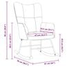 vidaXL Rocking Chair Light Grey Velvet