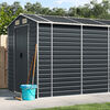 vidaXL Garden Shed Anthracite 191x725x198 cm Galvanised Steel