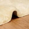 vidaXL Faux Sheepskin Rug Tafalla Cream 240 x 240 cm Polyester