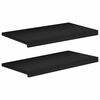 vidaXL Window Sills 2 pcs Black 70 x 40 x 2 cm Solid Beech Wood