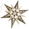 HI Illuminated Wooden Carved Star