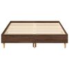 vidaXL Bed Frame No Mattress Brown Oak 120x190 cm Small Double Engineered Wood