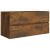 vidaXL Sink Cabinet | Smoked oak | Engineered wood | 90 cm