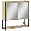 vidaXL Bathroom Mirror Cabinet Sonoma Oak 60x16x60 cm Engineered Wood