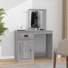 vidaXL Dressing Table with Mirror Grey Sonona 90x50x132.5 cm Engineered Wood