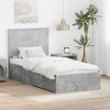 vidaXL Bed Frame Concrete Grey 100 x 200 cm Engineered Wood