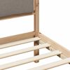 vidaXL Bed Frame with Headboard Taupe 120 x 200 cm Solid Pine Wood