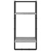 vidaXL 6 Piece Wall Shelf Set with Bars Grey Sonoma Engineered Wood