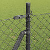 vidaXL Fence Post Grey 25 x 1 m (40 x 40 mm mesh) Steel and PVC