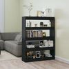 vidaXL Book Cabinet/Room Divider Black 100x30x135 cm