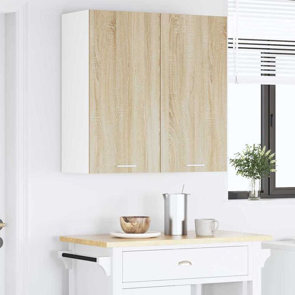 vidaXL Hanging Cabinet Sonoma Oak 80 x 31 x 80 cm Engineered Wood