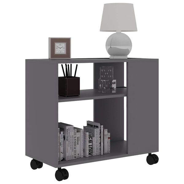 vidaXL Side Table Grey 70x35x55 cm Engineered Wood