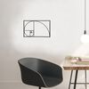 Homemania Wall Decoration Golden Ratio 53x35 cm Steel Black
