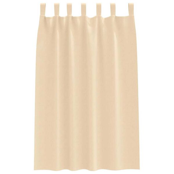 vidaXL Blackout Curtains with Rings 2 pcs Cream 175 x 140 cm Polyester