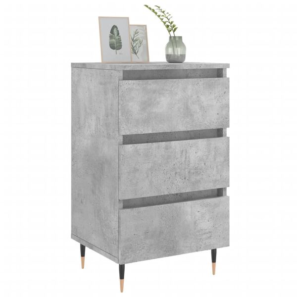 vidaXL Bedside Cabinets 2 pcs Concrete Grey 40x35x69 cm Engineered Wood