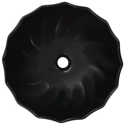 vidaXL Wash Basin 46x17 cm Ceramic Black