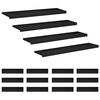 vidaXL Stair Treads 16 pcs 110 x 30 x 2 cm Black Solid Beech Wood