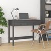 vidaXL Desk with Drawers Grey 100x50x78 cm Solid Wood Pine