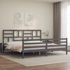 vidaXL Bed Frame without Mattress Grey 200x200 cm Solid Wood