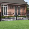 vidaXL Fence Gate "KAMPEN" with Spear Top Black 302x78 cm Steel