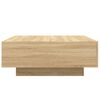 vidaXL Coffee Table with LED Lights Sonoma Oak 80x80x31 cm