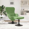 vidaXL Egg Chair with Footstool Light Green 63 x 73 x 90 cm Velvet