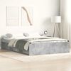 vidaXL Bed Frame without Mattress Concrete Grey 135x190 cm Double Double