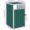 vidaXL Garbage Bin Shed Green 72x81x121 cm Steel