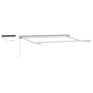 vidaXL Electric Retractable Awning Frame White 2.5 x 2 m Steel