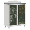 vidaXL Sideboard with Chalkboard Grey and White 80 x 40 x 110 cm