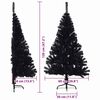 vidaXL Artificial Pre-lit Christmas Tree Black 120 cm PVC