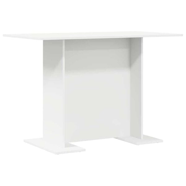 vidaXL Dining Table White 110x60x75 cm Engineered Wood