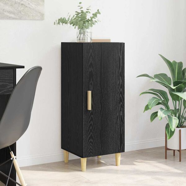 vidaXL Sideboard Black Oak 34.5 x 34 x 90 cm Engineered Wood