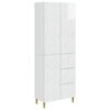 vidaXL Cabinet Set 2 pcs High Gloss White 66 x 34.5 x 90 cm