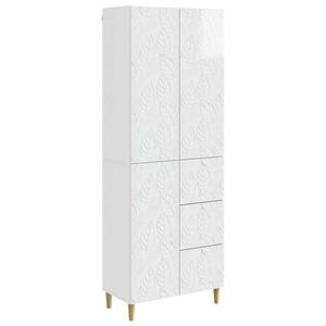 vidaXL Cabinet Set 2 pcs High Gloss White 66 x 34.5 x 90 cm